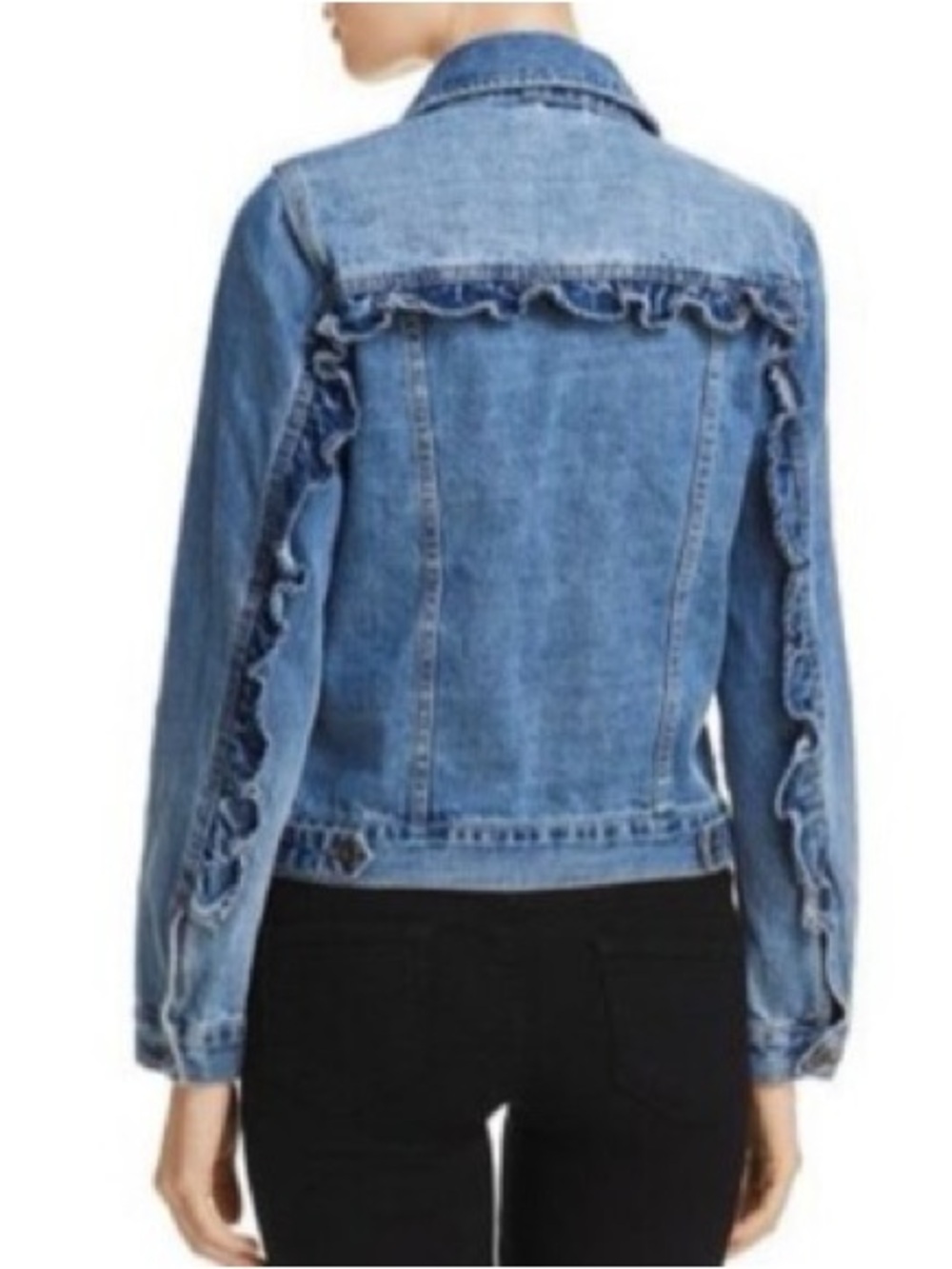 Ruffle Denim Jacket